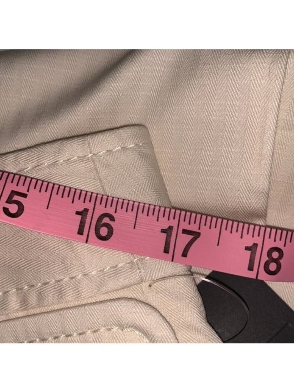 Liz Claiborne Audra Womens Off-White Straight-Leg Pants Size 12 Cotton Blend - Picture 12 of 14